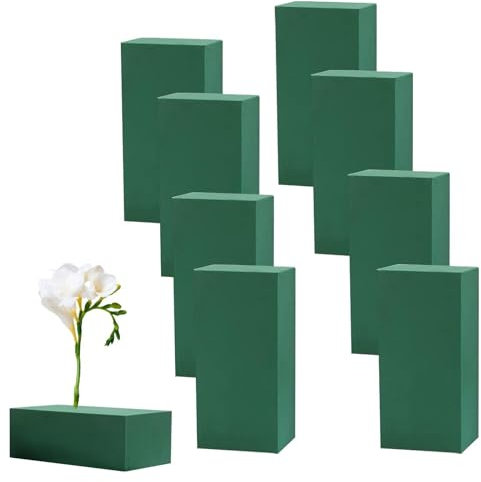 Schiuma per fiori – Materiale in schiuma verde per centrotavola di fiori fai da te | Schiuma verde per composizioni floreali, 8 pezzi per composizioni floreali