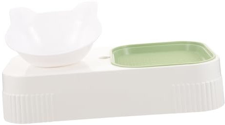MERRYHAPY Pet Bowl Mit Integriertem Katzengras-Planter Multifunktionale Futter Und Wasserschüssel Für Katzen Robustes Und Rutschfestes Design Aus Hochwertigem Kunststoff Für Gesunde