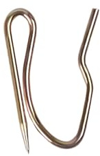 Heavy-Duty Offset Pin-On Drapery Hooks – 100 Pack – Rustproof Metal Curtain Hooks for Pleated Drapes, Blackout Curtains & Valances
