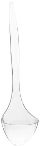 MOLUCKFU Louche en Plastique Légère, Ergonomique Bavure, Grosse Cuillère de Service à Long Manche pour Soupe, la Cuisine et Sauces