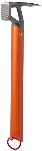 Heavy Duty Camping Claw Hammer, Stainless Steel Ox Horn Head Tent Stake Multifunction Building Camping Hammer for Hiking Backpacking Gardening (Orange)