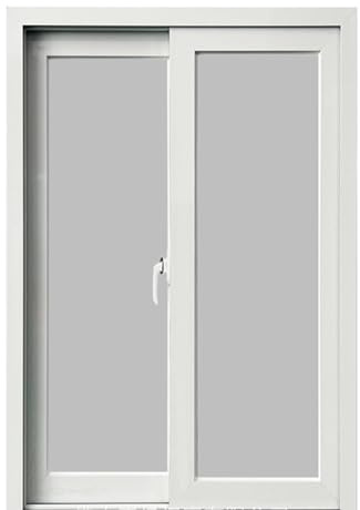 Ventanas correderas, Ventanas correderas, persianas insonorizadas para baño cafetería, Fabricadas en Vidrio Templado,Blanca,100x60CM