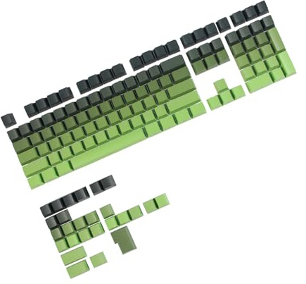 ZEPFJHE 133 Backlit Keycaps Gradients Green Set Double Shot OEM For Mechanical Keyboard Office Keyboard Accessories