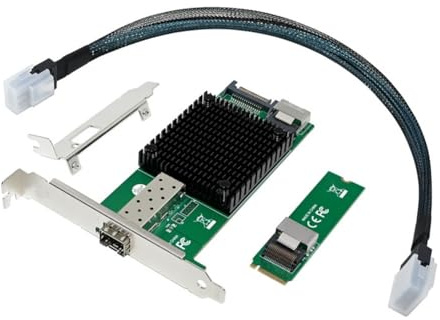 Jooehyer M.2 10G Server Network Card M.2 M X520-DA1 10G SFP+ Fiber Optic Industrial Computer Server Network Card JL82599EN Chip