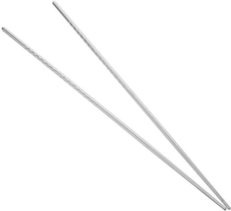 Toyvian Palillos de Acero Inoxidable Largos Antideslizantes para Cocina y Hot Pot Reutilizables Resistentes al Calor y Aptos para Lavavajillas