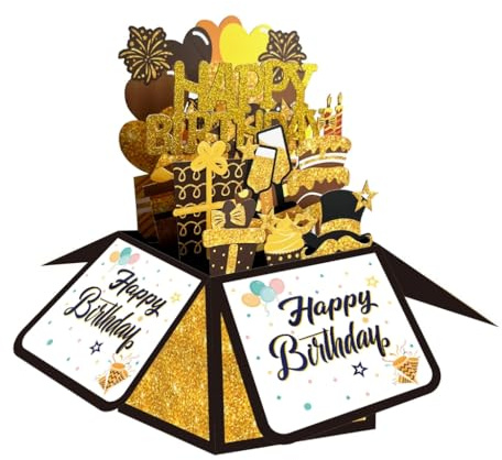 Geburtstagskarten Geburtstagsgeschenk Grußkarten 3D Popup Happy Birthday Karten Set