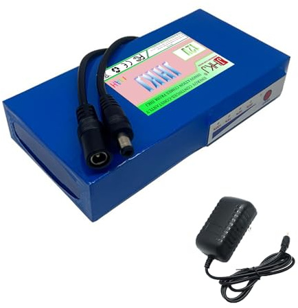 JHKJ PVC Battery Pack 12V 12Ah 16Ah 24Ah 33Ah 45Ah Polymer Lithium Battery for Xenon Lamps/LEDs/Speakers/Streetlights 12V Portable Batteries with Charger,12V33Ah