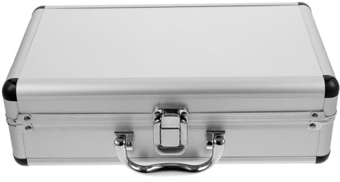 FUNNETOYU Portable Box Aluminium Alloy White Large Capacity Handle | Abs Lining with Flannel and Pearl Cotton, Lightweight Build, Smooth Opening and Closing, Business Office Use