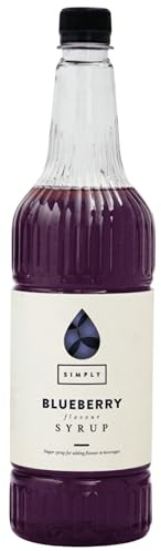 Simply Blueberry Syrup, Vegan & Nut Free Flavoured Syrup for Coffee, Cocktails & Baking (1 Litre)