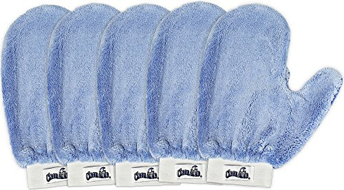 CleanAide Microfiber Terry Weave Dusting & Polishing Mitt, Lint-Free, Scratch-Free, Ultra-Soft, for Home Cleaning & Auto Detailing, 5-Pack