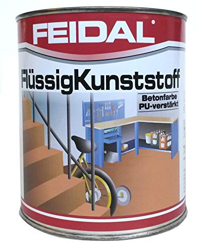 Feidal Flüssigkunststoff, zum Versiegeln und Beschichten von Betonböden, Farbton: Silbergrau RAL 7001 / 2,5 Liter