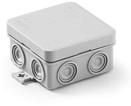 FAMATEL – Wasserdichte Abzweigdose Minibox IP55 | Druckdeckel | 75x75x39 | Grau