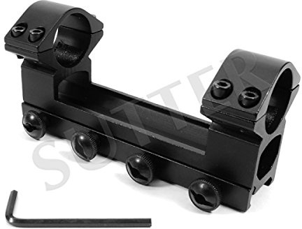 SUTTER Anelli di Montaggio | Diametro: 25,4mm, Altezza: 55mm, Lungo: 120mm | per 19mm Weaver e Picatinny | per Mirino, Cannocchiale Ottica e Red DOT