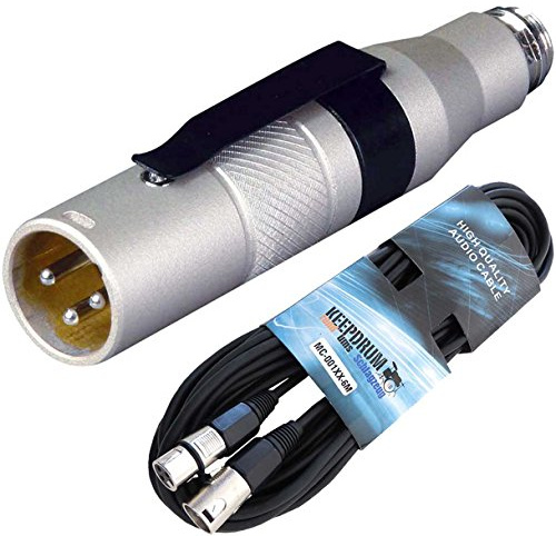 Mipro MJ53 Adapter-Stecker 4polig Mini-XLR auf 3 polig XLR + keepdrum 6m XLR Kabel