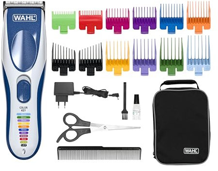 Wahl 09649-016 ColorPro Cordless Haarschneidemaschine, Blau, Silber