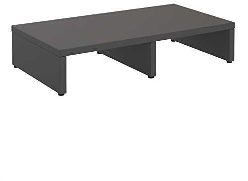 CARO-Möbel Monitorständer Monitor Schreibtischaufsatz Bildschirmerhöhung in grau 50 x 10 x 27 cm (B x H x T)