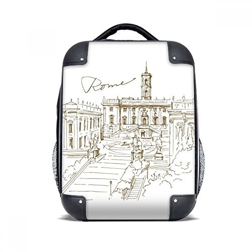 DIYthinker Fontana di Trevi Roma Fontana histórico Caso Duro de Transporte para Hombro Niños Mochila 15 Regalo