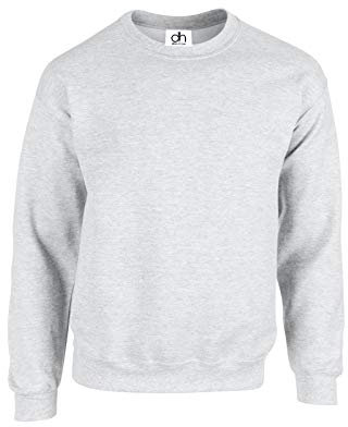 D&H CLOTHING UK Premium Sweatshirts Plain Workwear Casual Crewneck Jumper Sweater Sports Leisure Fleece Grey