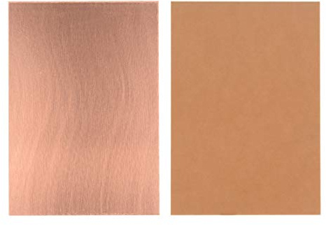 sourcing map 25pcs 7X10cm Einseitig kupferkaschiertes Laminat PCB Leiterplatte Braun DE de