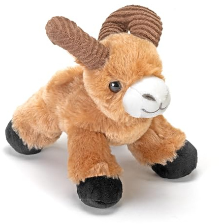 Wild Republic Hug’EMS Mouflon D'Amérique, Animal en Peluche, 17 cm, Grand Cadeau, Jouet Éducatif, Peluche Écologique, Rembourrage Fabriqué à Partir de Bouteilles d’Eau Recyclées