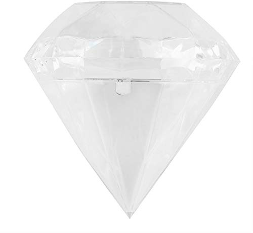 Kunststoff Pralinenschachtel, 12 Stück Transparent Süßigkeiten Box Diamant Form Geschenkbox Hochzeit Zuckerdosen Candy Boxen Hochzeitsbevorzugungsboxen für Baby Shower Birthday Party Geschenk Hause