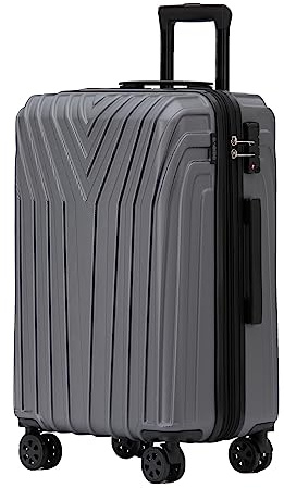 BEIBYE Kofferset Rollkoffer Koffer Hartschale,TSA Schloß, Zwillingsrollen, Erweiterung (Businessgrey, 76 cm)