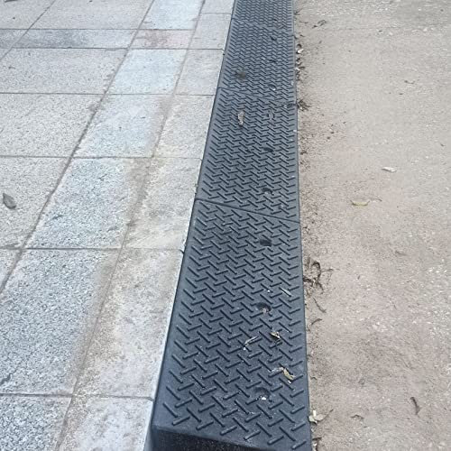 WORDFUN Bordsteinrampen, 100 * 30cm Schwellenrampe Aus Gummi, Bordsteinkanten Schwerlast, rutschfeste Auffahrrampen, Dämpfungsrampe, Für Gehweg, Auto, Fahrrad, Motorrad, Rollstuhl