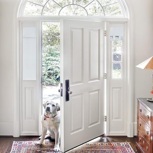 Pony Dance Sidelight Door Curtains for Front Door - Thermal Insulated Blackout Blinds for French Door Full Privacy Assured Small Window Shade for Patio Glass Door, W12 x L40 inch, Greyish White, 1 Pc