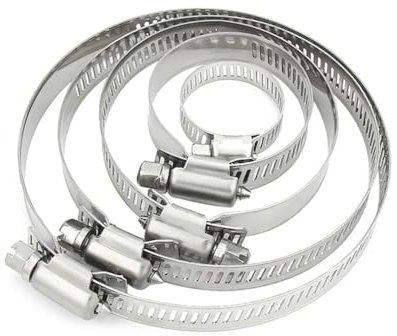 304 Edelstahl-Schlauchring, Rohrschelle, Clip-Klemme, Halskragen, Gasrohr-Karte, Rohrclip, verstellbarer Halsring, 8,12 mm (5 Stück)