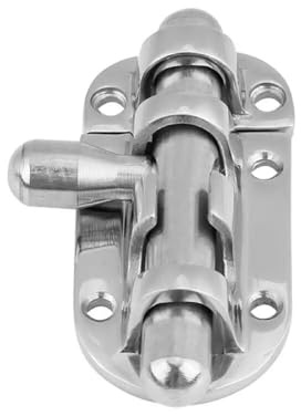 JT-HLM 316 Stainless Steel Barrel Slide Bolt -Heavy Duty Slide Gate Latch Bolt -Safety Door Lock for Bathroom Bedroom Shed Garden Toilet Boat, 3.5/4.5 in (90mm)
