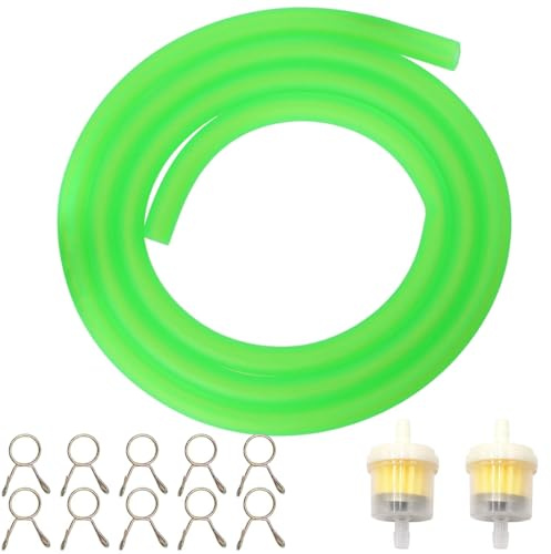 ZAMDOE 5mm Kraftstoffgasleitung 1m Benzinschlauch Benzinfilter Satz für GY6 50cc 70cc 150cc 139QMB 157QMJ Scooter Roller, für Honda XR50 CRF50 CB750 Motorrad, für SSR 110 125 Pitbikes