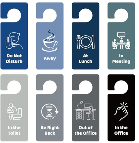 8 cartelli per porta dell'ufficio, con scritta Do Not Disturb, da appendere per il pranzo in una riunione, da appendere, a doppia faccia, per ufficio, casa, clinica, hotel