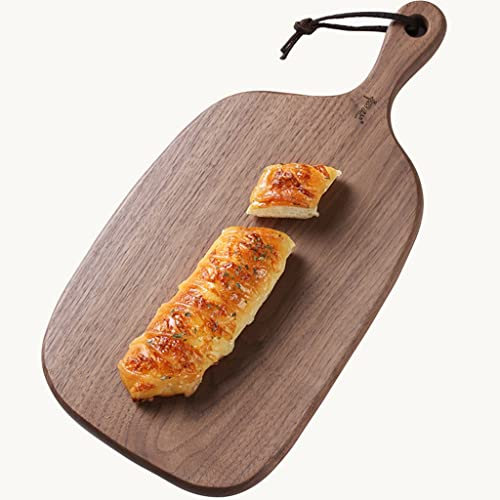 CHFYIJYHM Tagliere rettangolare per pizza con manico, confezione da 2 teglie per pizza, formaggio e cottura al forno (38 x 19 x 1,9 cm)