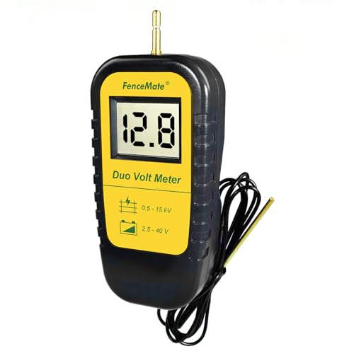 FenceMate Digital Dual testeur de clôture électrique pour vérifier la tension 0,5-15KV et la tension de la batterie 2,5-40v de la clôture électrique