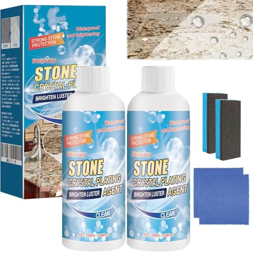 Sbiancante pietra, detergente per controsoffitti in marmo, smacchiatore di granito, smacchiatore di marmo, detergente per pietra e quarzo, rivestimento in cristalli di pietra (2)