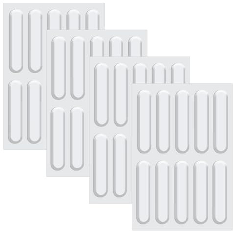 40 Pcs Furniture Bumpers Strips 63mm Door Silencer Pads Silicone Clear Cabinet Door Bumpers Adhesive Cabinet Bumpers PadsTransparent Door Pads Stop Slamming for Doors, Windows, Furniture Protectors