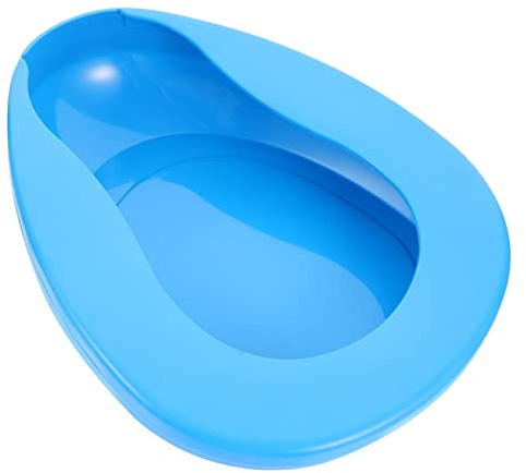 SKISUNO Patient Nursing Bed Pan Plastic Bedpan for Men and Women Thickened Separate Urinal Flared Rim Hospital Bedroom Chamber Pot for Bedridden Elderly and Patients