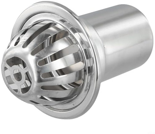 Tappo filtro in acciaio inox per grondaie, blocca foglie e ramoscelli dai pluviali (rotondo 10,2 cm)