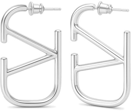 ZHUOMOT V Ohrringe Silber 925 Hypoallergene Silber Ohrringe Damen, Buchstabe V Geometrische Damenohrringe, Schmuck Geschenke für Frauen Geschenke Für Mama