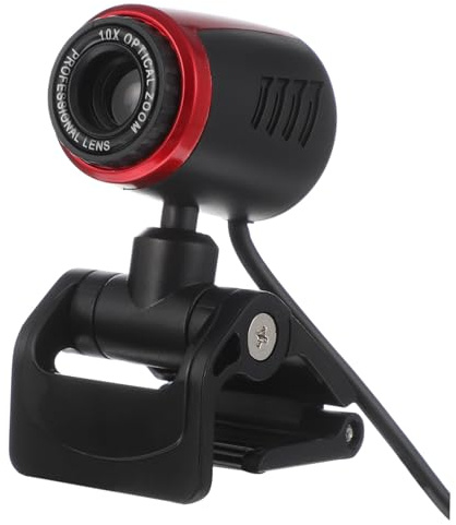 VERDANVERSE Webcam USB Autofocus ad Alta Definizione per Videoconferenze | Chip Dsp senza Driver, Microfono Integrato, Rotazione a 360 Gradi, Sensore Cmos 640x480