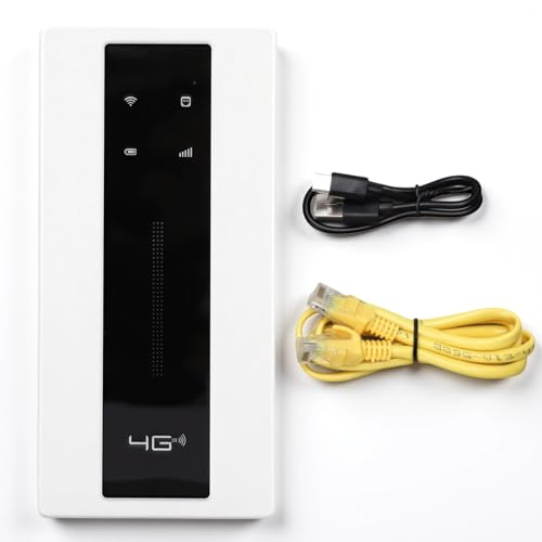 BONKZEBU Punto de Acceso WiFi Portátil 4G, Enrutador WiFi 4G LTE con Batería de 10000 MAh y Puerto LAN WAN RJ45, para Viajes en Europa, Asia, África, Teléfono, Computadora, Consola de