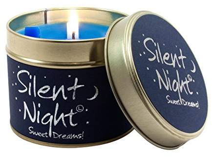Lily-Flame Silent Night Tin, Blue