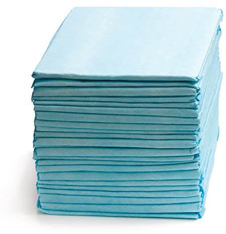 A&G-heute 200 Stück 40 x 60 cm 6-lagig Zellstoff Krankenunterlagen Saugleistung 235 ml Blau | Baby PIPI Matte Wickelauflage | Inkontinenzunterlagen Einmal-Unterlagen | Puppy Pads Trainingspads Hunde