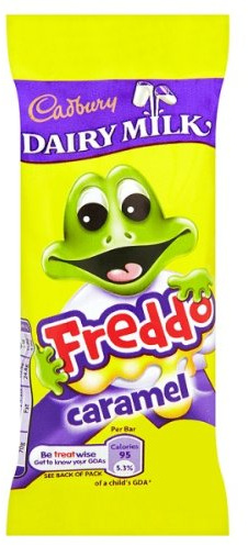 Cadbury Lot de 60 bouteilles de lait laitier Freddo Caramel 19 g