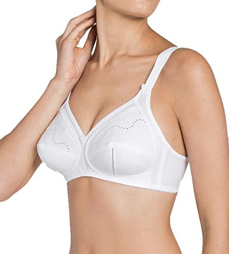 Reggiseno Triumph Senza Ferretto Coppe Taglie Grandi Doreen Cotton 01 N Tg.10 Coppa F Bianco