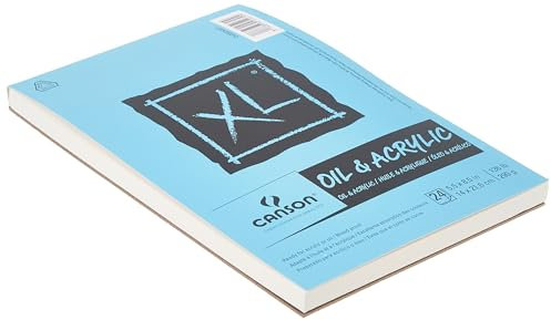 Canson XL Series Öl- und Acrylpapier, Faltblock, 14 x 21,6 cm, 24 Blatt (290 g) – Künstlerpapier für Erwachsene und Studenten