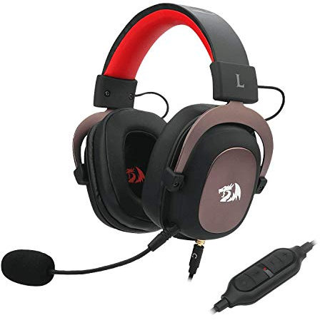 Redragon H510 Zeus 2 Headset für Gaming, High-Definition-Audio + leistungsstarke Bass-Kopfhörer mit Mikrofon für PC, Handy, PS4 - 7.1 Sound + herunterladbare Software