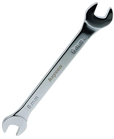 ExcInter Llave de Extremo Abierto Fija Pequeña, Llave Plateada de Doble Extremo de 8 x 9 mm, Herramienta de Reparación Ultra Fina de 3 mm para Uso en Condiciones de Espacio Estrecho