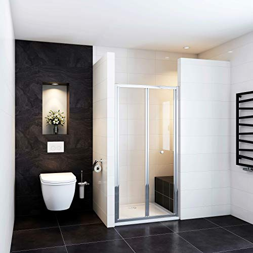 Aica Sanitär 90cm Nischentür Duschtür Duschabtrennung Duschtür Falttür H185cm