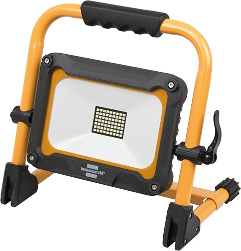 Brennenstuhl Akku LED Arbeitsstrahler JARO 3010 MA (30W, 3200lm, 6500K, IP54, LED Baustrahler mit Powerbank-Funktion, 12h Leuchtdauer, 3 Schaltstufen)